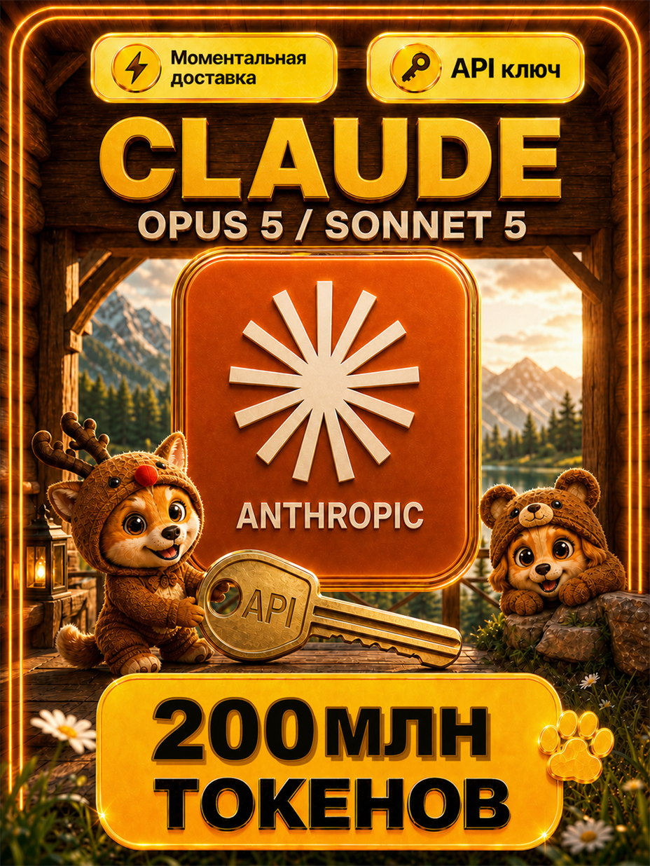 Claude Opus 5 и Sonnet 5 API-ключ 200МЛН токенов