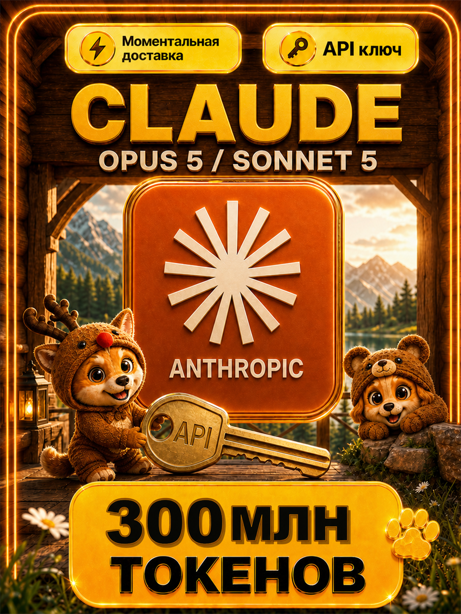 Claude Opus 5 и Sonnet 5 API-ключ 300 МЛН токенов