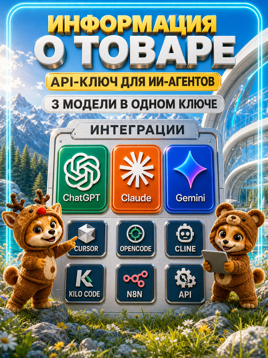 Фото 4 — ChatGPT 5.6 Sol / Codex + Claude Opus 5 / Sonnet 5 + Gemini 3.1 PRO / 3.6 Flash API-ключ 5 МЛН токенов