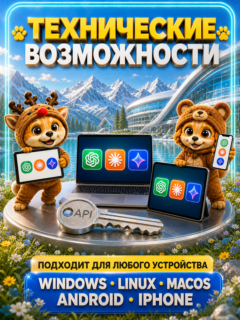 Фото 5 — ChatGPT 5.6 Sol / Codex + Claude Opus 5 / Sonnet 5 + Gemini 3.1 PRO / 3.6 Flash API-ключ 5 МЛН токенов