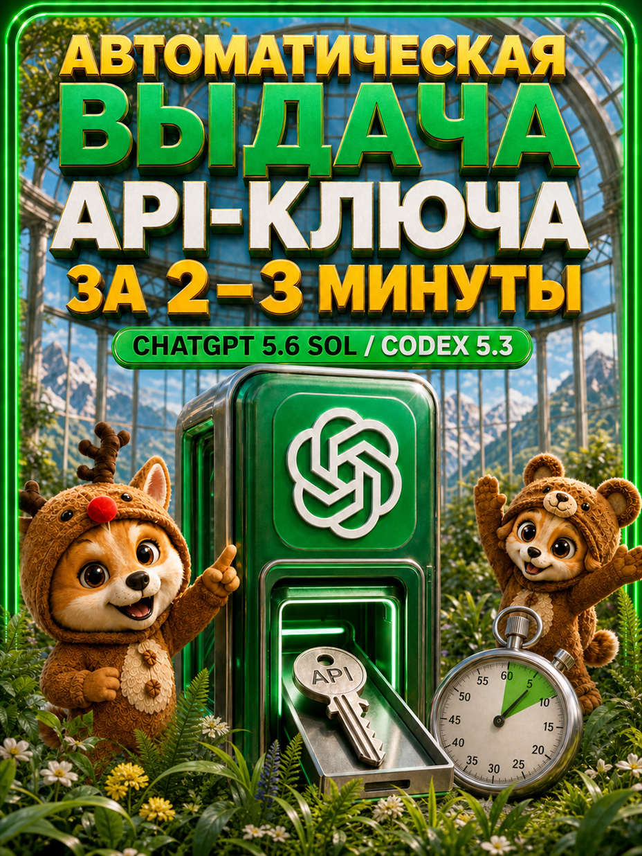 Фото 2 — ChatGPT 5.6 Sol и Codex 5.3 API-ключ 50 МЛН токенов | Настоящий бессрочный