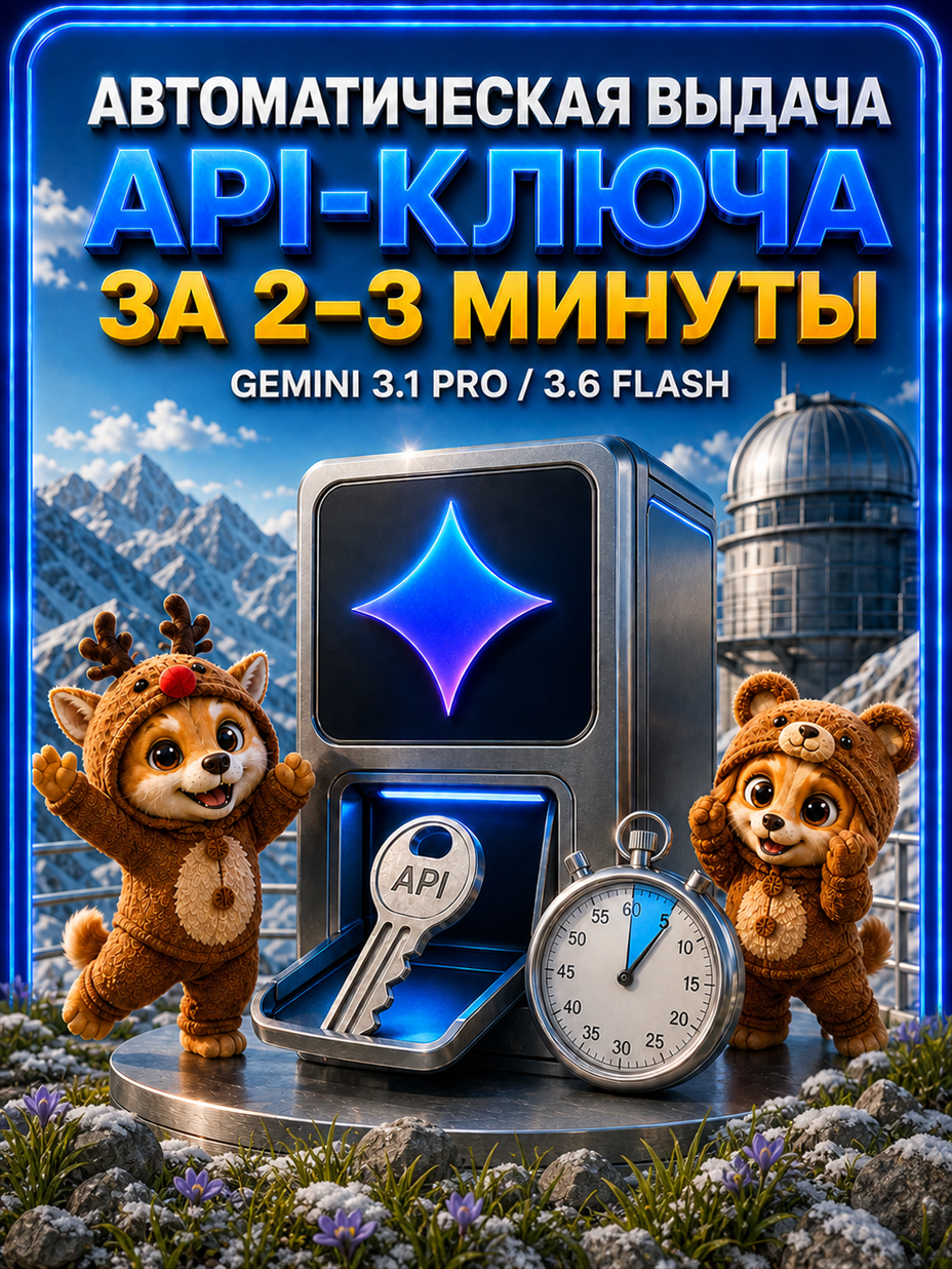Фото 2 — Gemini 3.1 PRO и Gemini 3.6 Flash API-ключ 5 МЛН токенов | Настоящий бессрочный