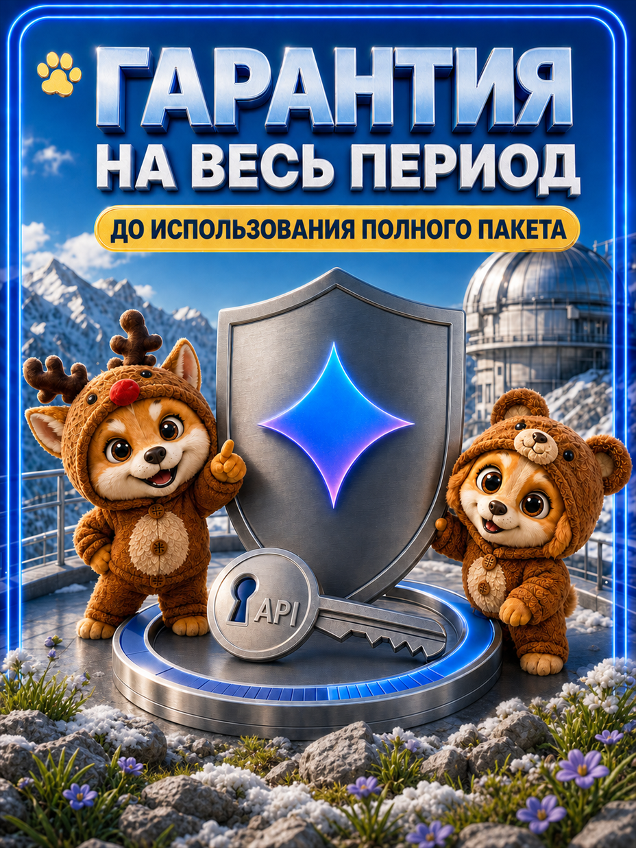Фото 3 — Gemini 3.1 PRO и Gemini 3.6 Flash API-ключ 5 МЛН токенов | Настоящий бессрочный